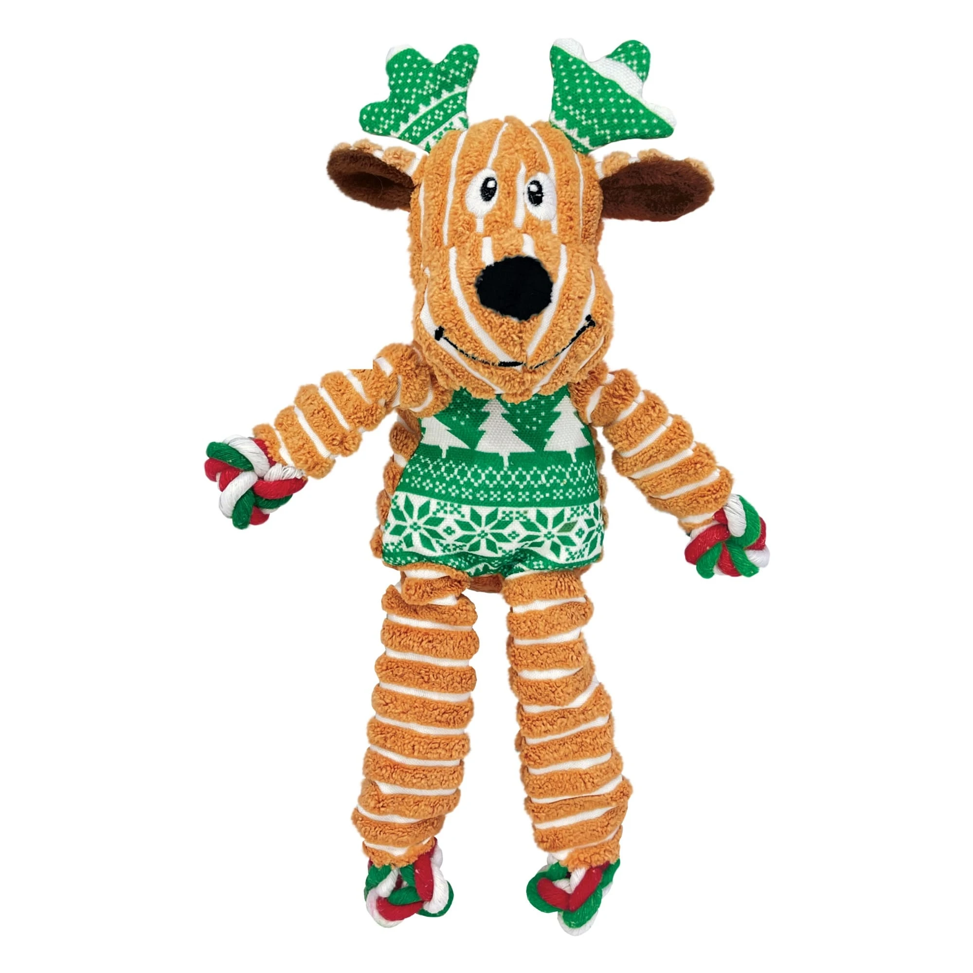 Holiday Floppy Knots Reindeer Dog Toy For Small And Medium Dogs