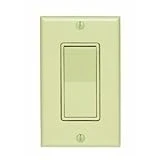 Decorator Switch, Iv Illuminated Switch, 15 Amp, White