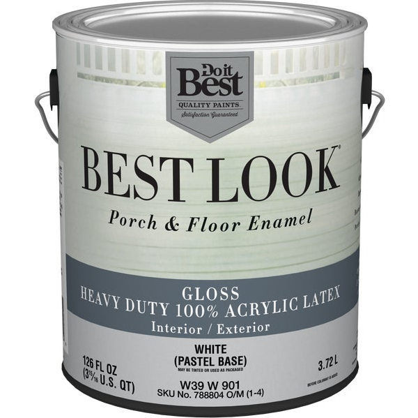 Gallon Best Look Latex Porch & Floor Gloss Enamel Interior/exterior White/pastel Base