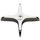 Hc-127 D-broach Cross Style Hot Faucet Handle For Sterling In Chrome Finish