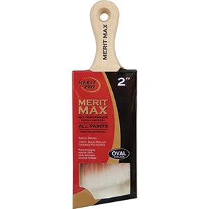 9312 2 Inch Merit Max Angled Oval Advantage Paint Brush With Short Handle