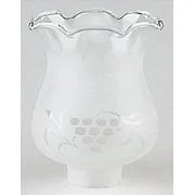 Tall Glass Grape Shade 4-3/8in Diameter Fitter 1-5/8in Height 5in