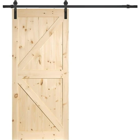 Unfinished Barn Door - Rustic Style, Customizable, 36 In. X 84 In.