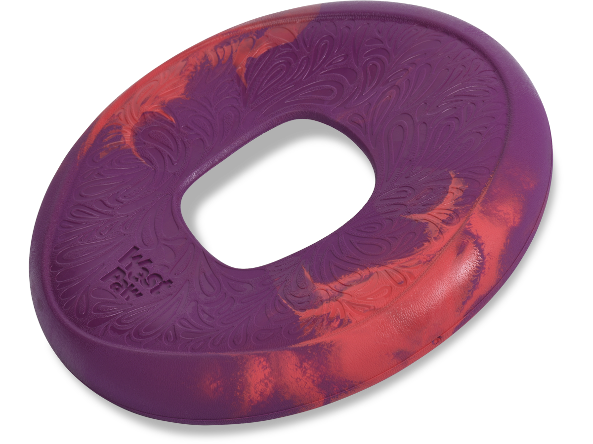 Seaflex Sailz Dog Frisbee Toy, Hibiscus Red, Large, 8.5 In