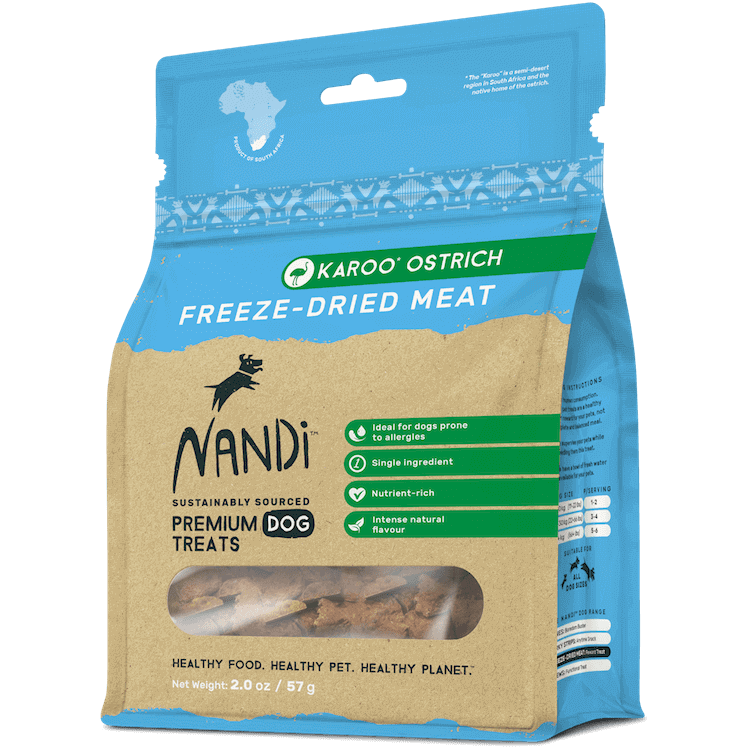 Ostrich Freeze Dried Dog Treats 2 Oz - Premium Natural Dog Snack