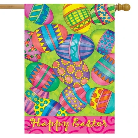 Easter Eggs Holiday House Flag Decorated Eggs 28 X 40 Briarwood Lane