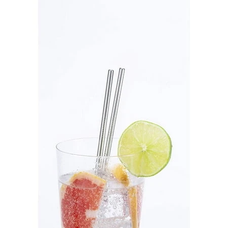 Stainless Steel Straws - Durable And Reusable Set Of 10 With Cleaning Brush