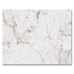 White Marble 12 Inch X 15 Inch Tempered Glass Counter Saver