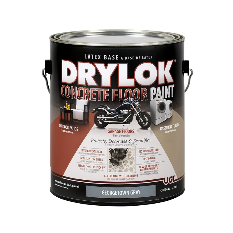 Drylok Flat Georgetown Gray Latex Concrete & Garage Floor Paint 1 Gallon