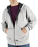 Men's Thermal Lined Zip Hooded Fleece Jacket Ash Gray 2x Large