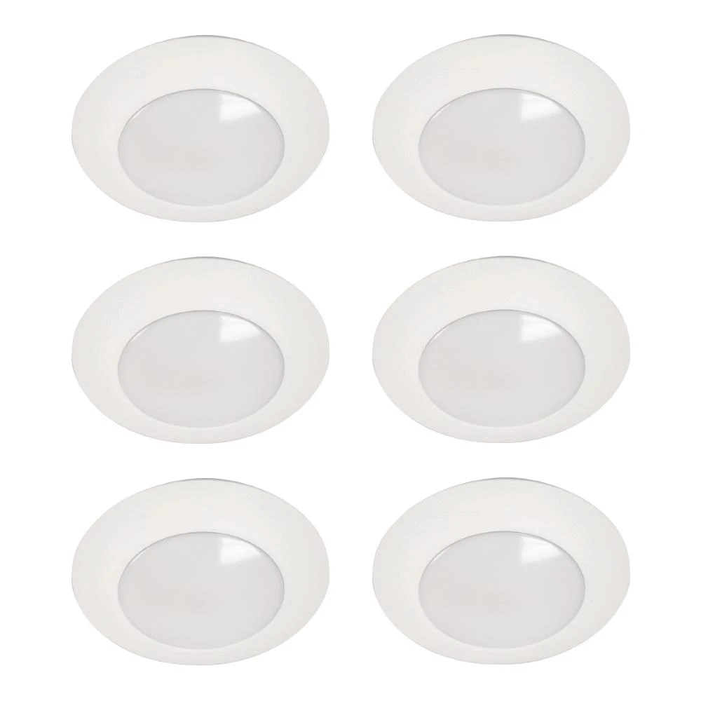 HALO HLC 6 in. 3000K Integrated LED Recessed Light Trim (6-Pack)