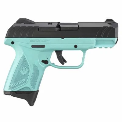 Security 9 Compact 9mm Luger 3.42" Barrel Black/turquoise Finish - 10+1 Capacity