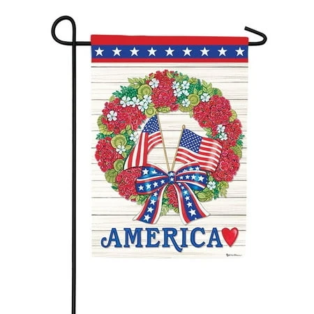 Garden Flag - Flag Wreath Design For Outdoor Spaces