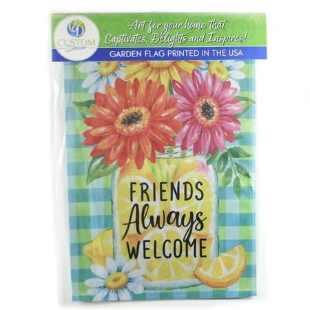 Gerberas And Lemons Flag Polyester Printed In The Usa 4254fm