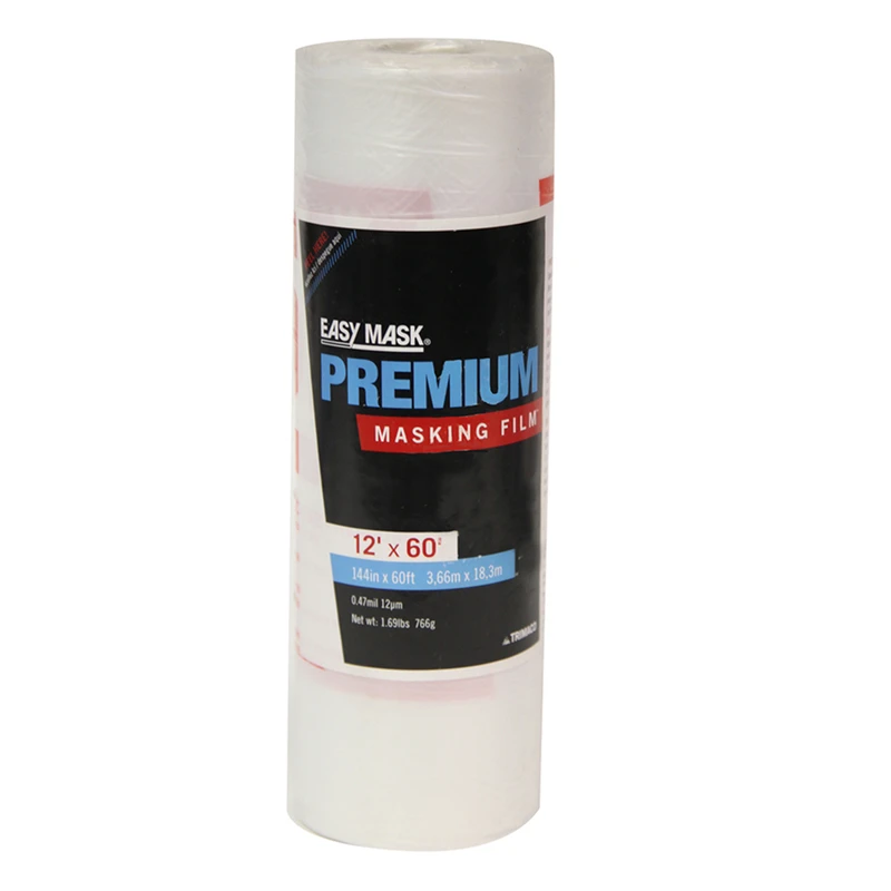 Easy Mask Premium Plastic Sheeting 0.5 Mil 12' W X 60' L Clear