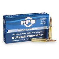 6.5x52 Carcano 139 Grain Full Metal Jacket Boat Tail 20 Rounds