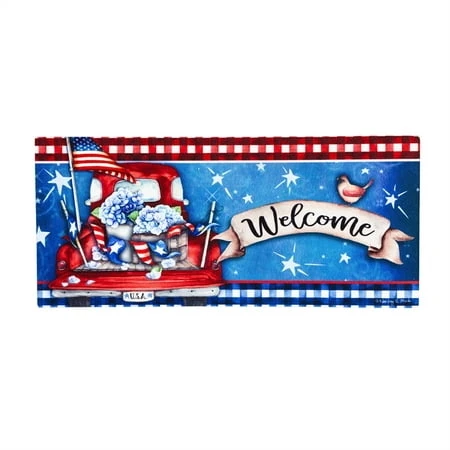 Patriotic Truck Sassafras Switch Mat 22 X 10 Inches