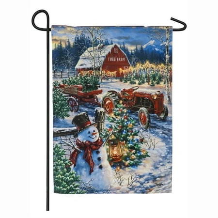 Evergreen Flag Tree Farm Solar Led Garden Flag 12.5 X 0.2 Inches