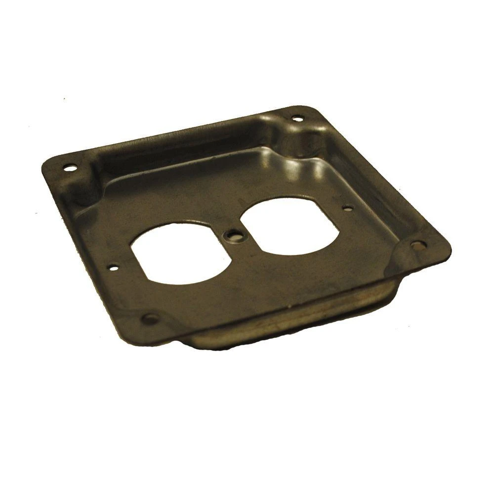International 4 Inch Square Industrial Cover 1/2 Inch Raised Silver Finish