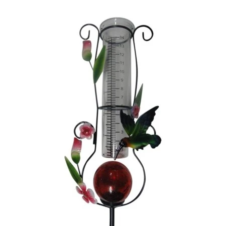 Hummingbird Solar Decorative Rain Gauge By Headwind Consumer Products