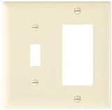 Tp126lacc12 Trade Master Nylon Combination Wall Plate, Light Almond, Two Gang