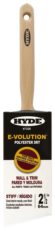 2-1/2 Inch Stiff Polyester Srt Paint Brush For Smooth Finishes