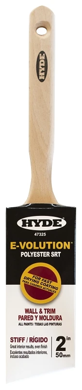 2 Inch Stiff Blend Polyester Paint Brush With Dripless Design