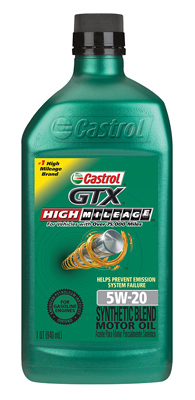 GTX High-Mileage Motor Oil, 5W-20, 1 Qt.