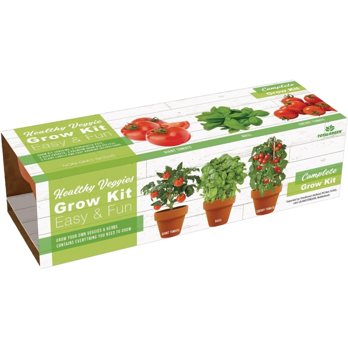 Italian Herb Trio Grow Kit - Tomato, Basil, Mini Tomato Seeds