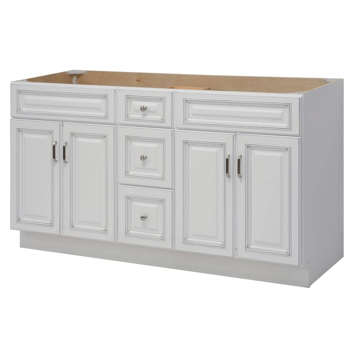 Rl6021d Riley 60 Double Floor Standing Vanity Cabinet - Fresh White Finish