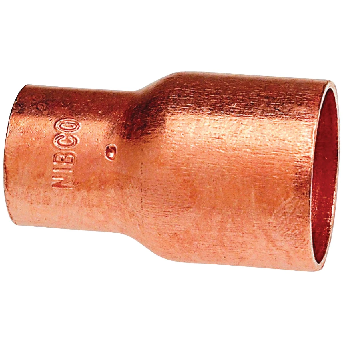 3/8 In. X 1/4 In. Reducing Copper Coupling With Stop - Durable Copper Fitting