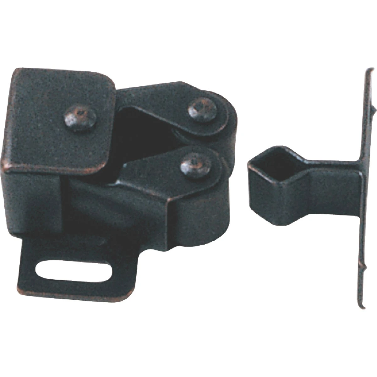 Bronze Double Roller Catch With Spear, Steel Base, Includes 4 No. 5-1/2 In. Screws