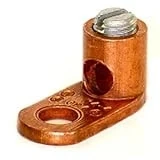 Solderless Lug For 8 Awg Wire, 10 Pack, Heavy Duty Copper Connectors
