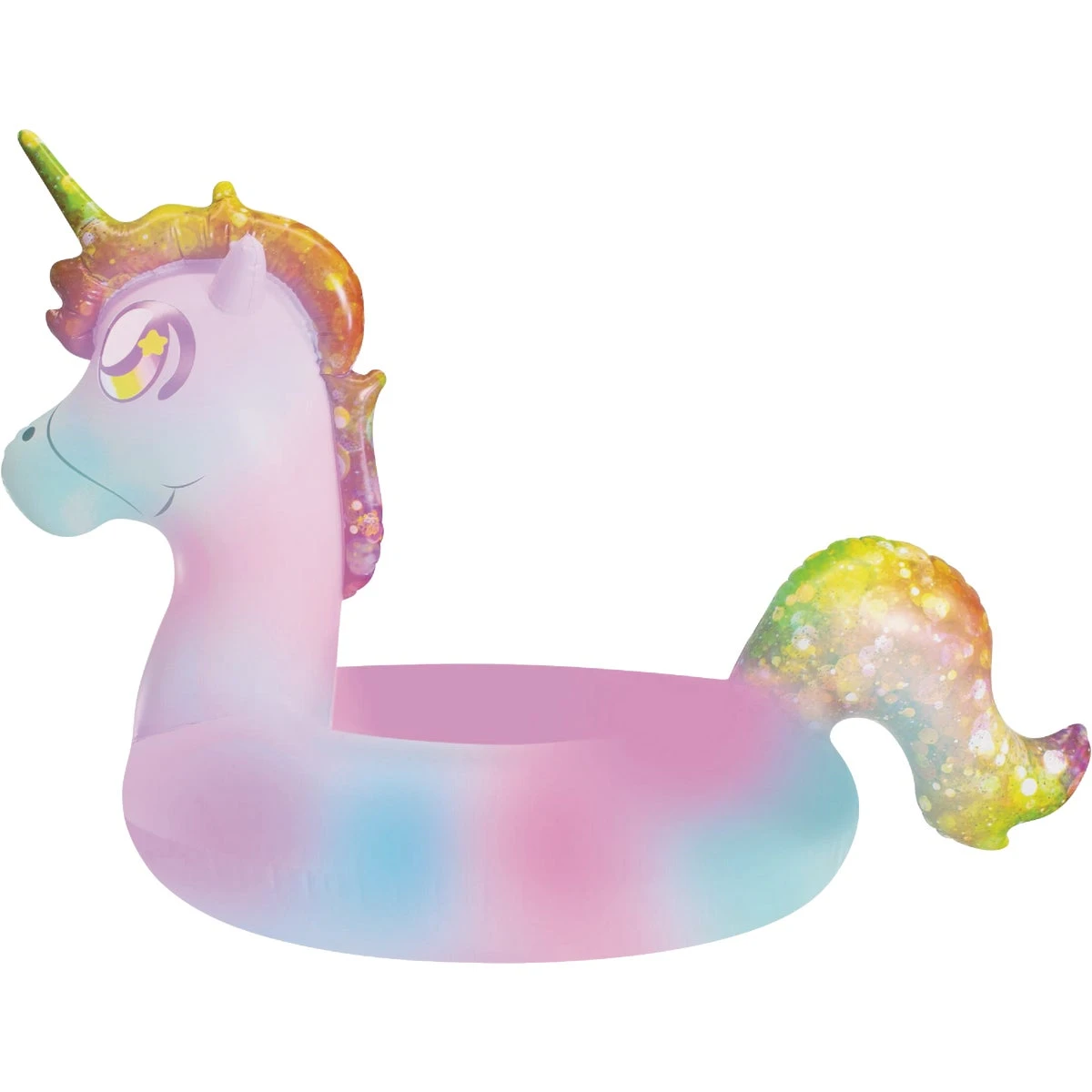 Ride-on Illuminated Color Changing Led Rainbow Unicorn Pool Float, 42-inch
