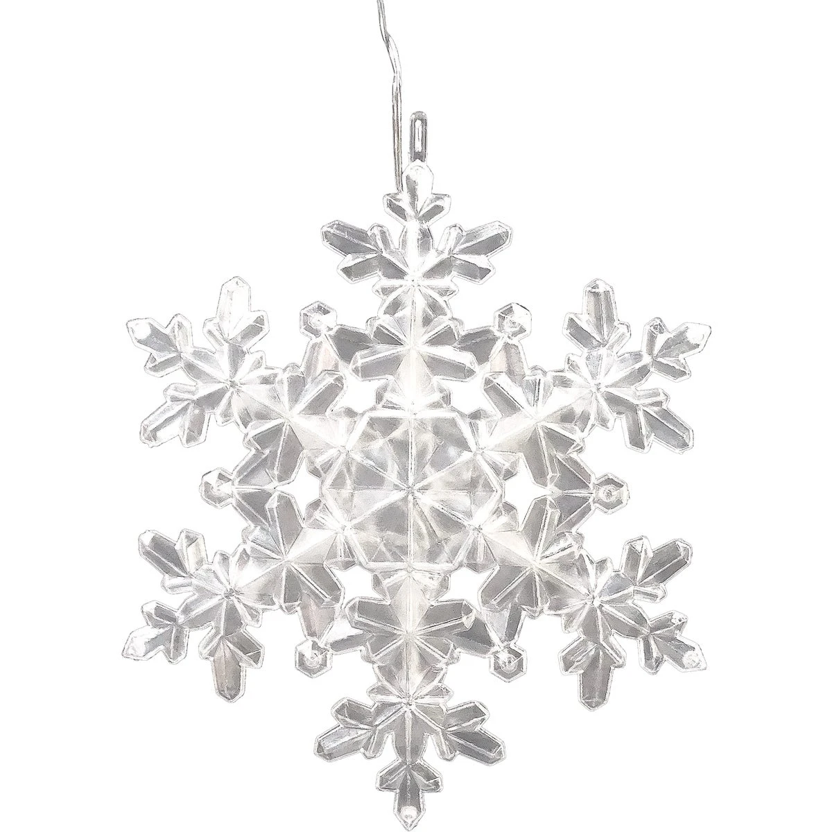 1 In. W. X 10 In. H. X 8 In. L. Plastic Led Snowflake Holiday Decoration