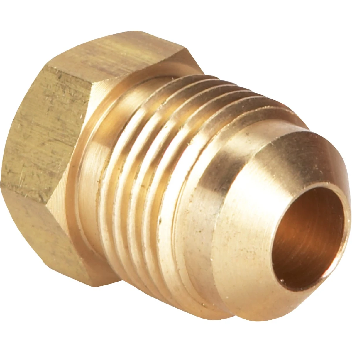 3/8 Inch Brass Low Lead Flare Plug - Mip Connection, Durable Brass Material