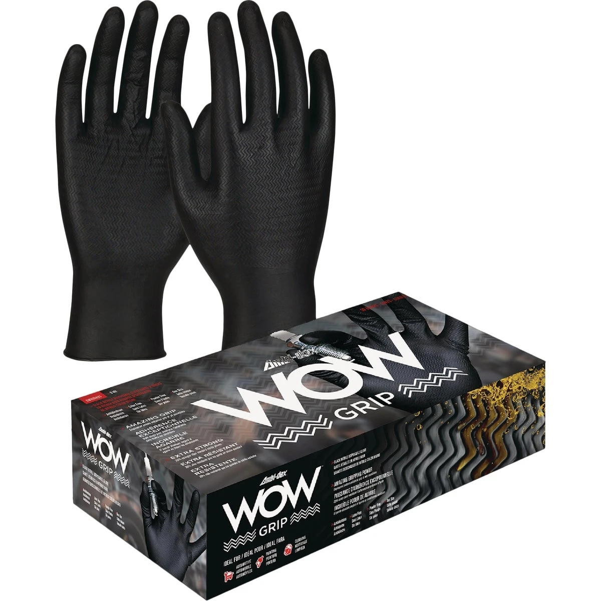 Safety Works Ambi-dex WOW Grip Large Nitrile Disposable Automotive Glove (100-Pack)