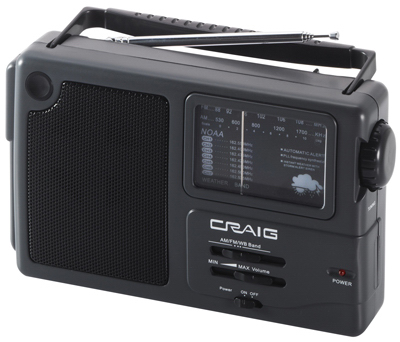 Portable Am/fm Weather Band Radio Cr4181w With Emergency Alert Feature