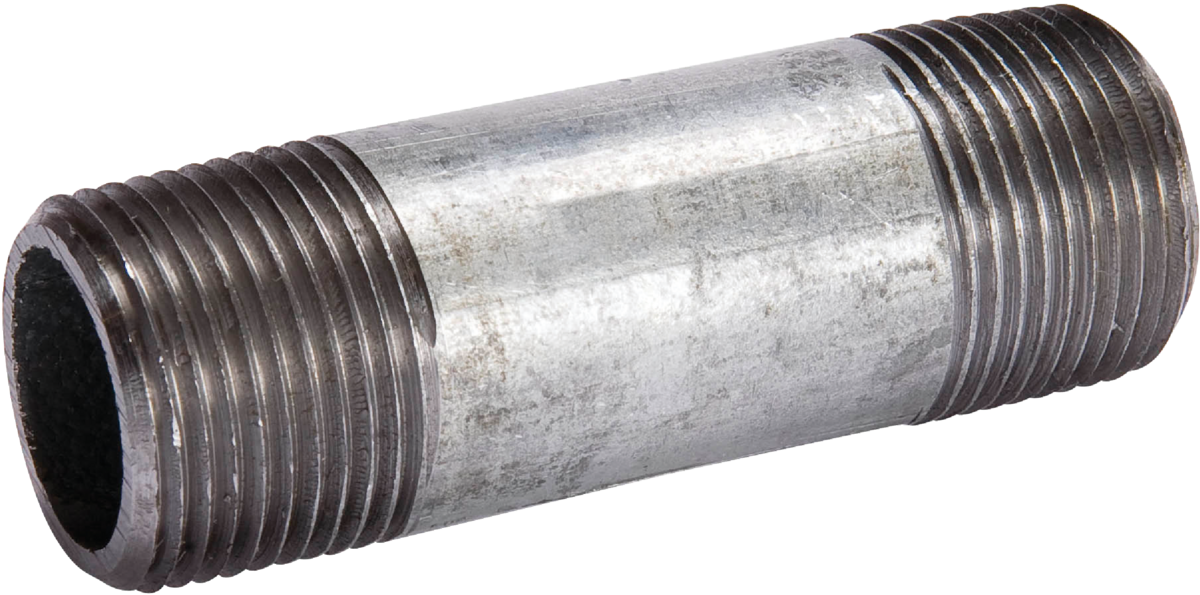 3/8 Inch X 3 Inch Welded Steel Galvanized Nipple - Schedule 40 Pipe Fitting