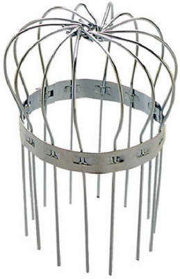 Round Galvanized Gutter Downspout Strainer Basket, 3-inch Model 1615