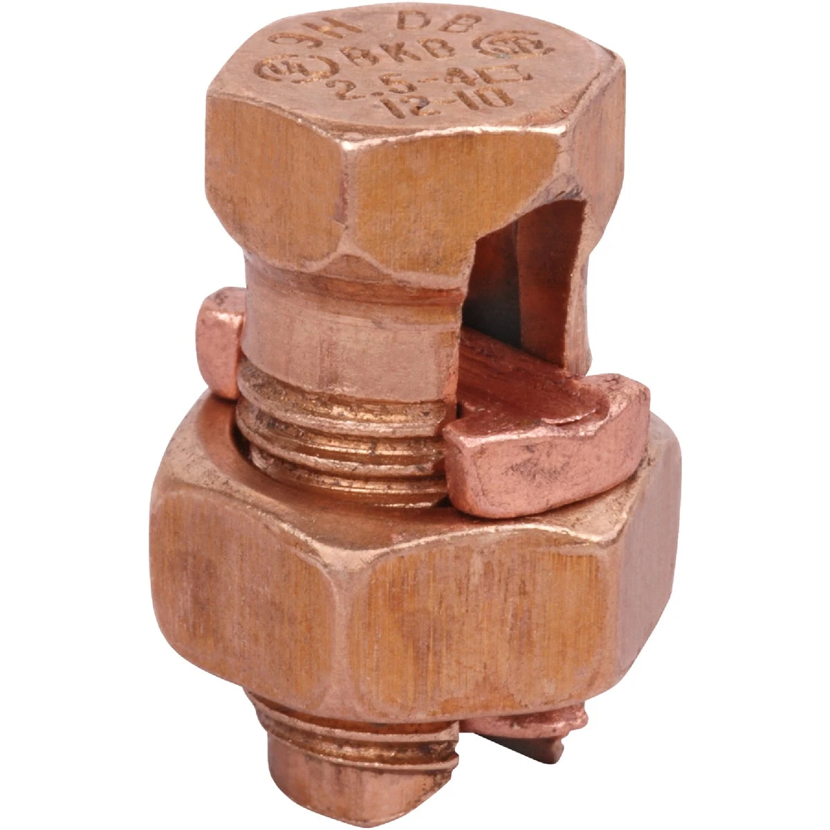 10 Str. To 12 Sol. Silicon Bronze Alloy High-strength Split Bolt Connector