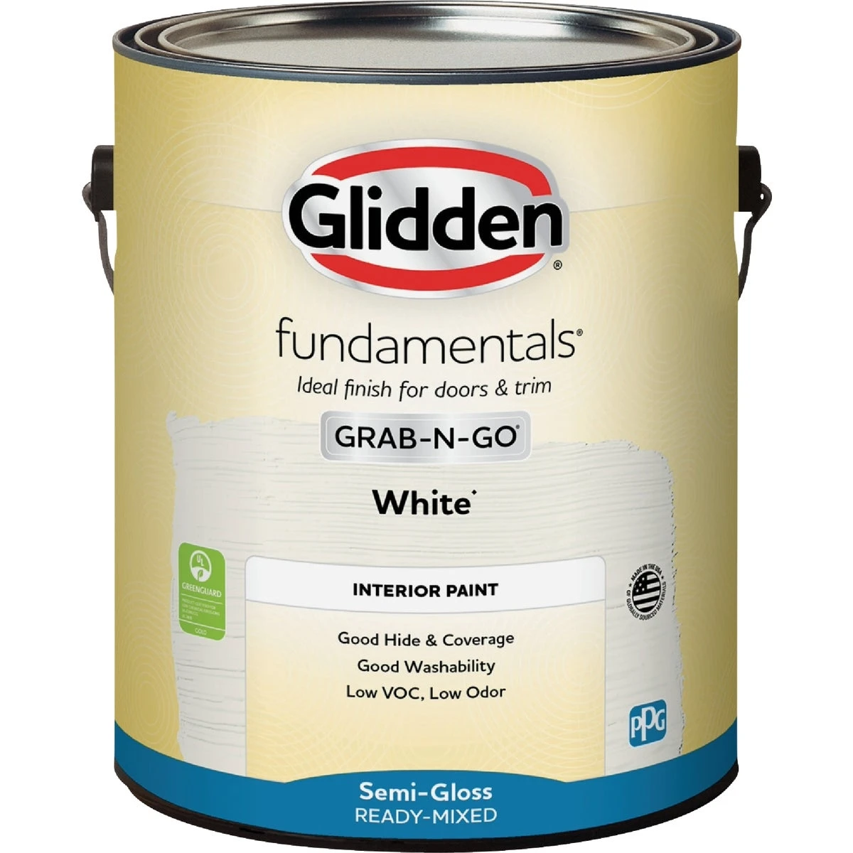 Grab-n-go Semi-gloss White Interior Paint 1 Gallon