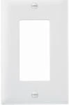 Pass & Seymour 1-Gang Wall Plate, 1 Decorator Opening, White Nylon