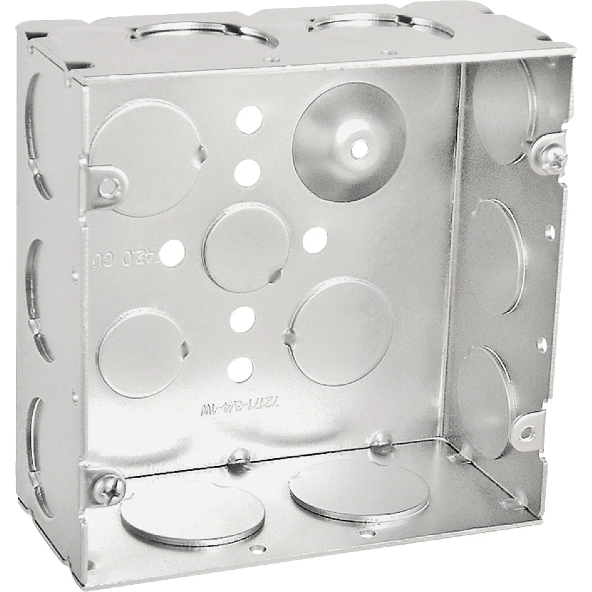 2-gang Steel Welded Electrical Wall Box, Ul Listed, 4.6875" X 4.6875"
