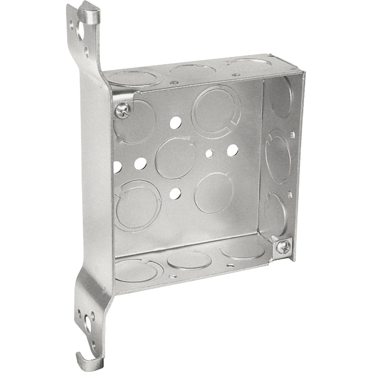 4 In. X 4 In. Welded Steel Square Electrical Box With Bracket Mount