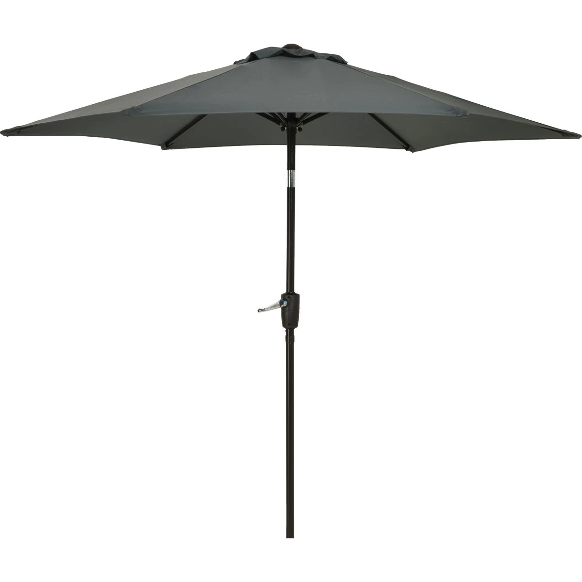 7.5 Ft. Aluminum Tilt/crank Gray Patio Umbrella With Storage Bag
