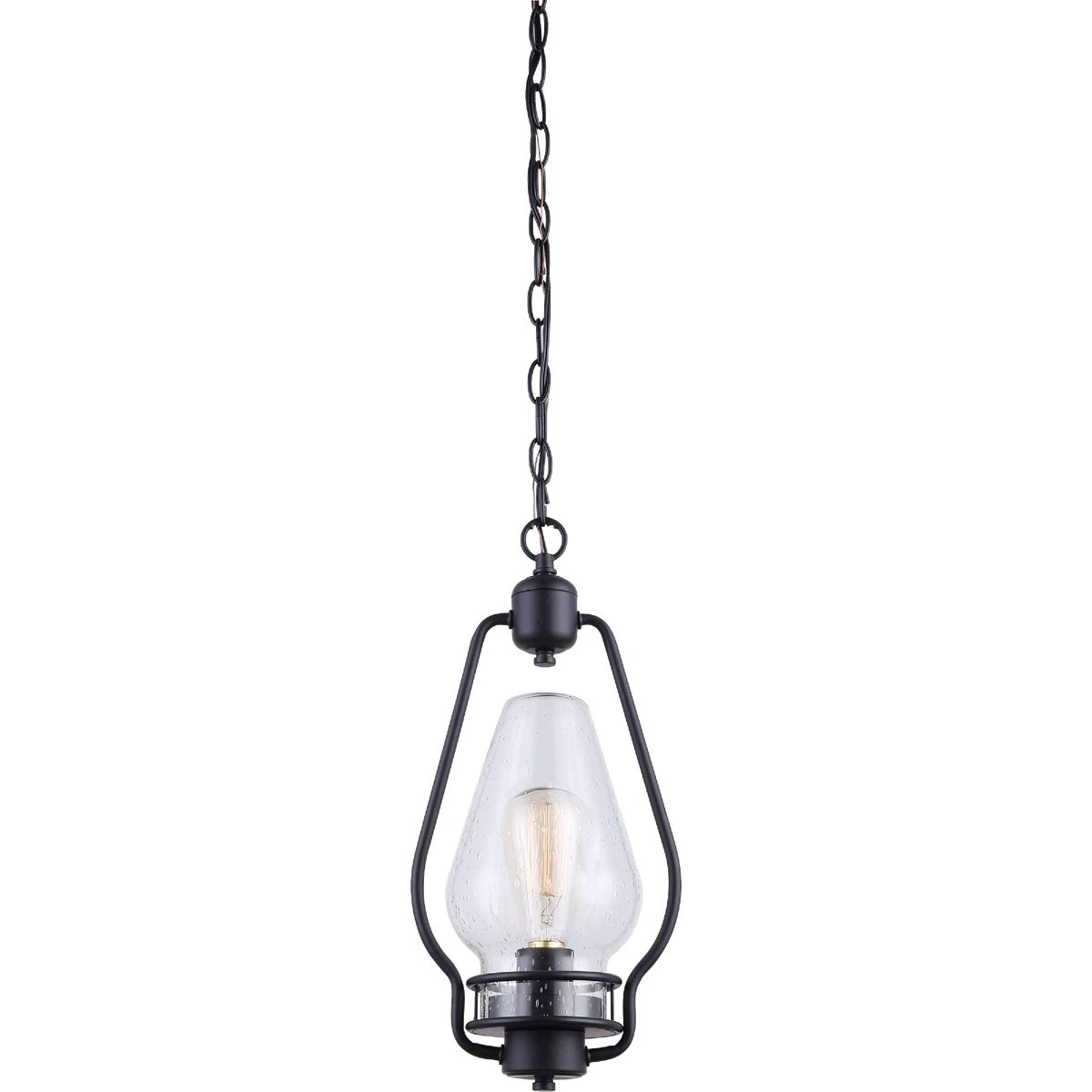Lantern Style Pendant Light Fixture - Model Ipl396b01bk-b
