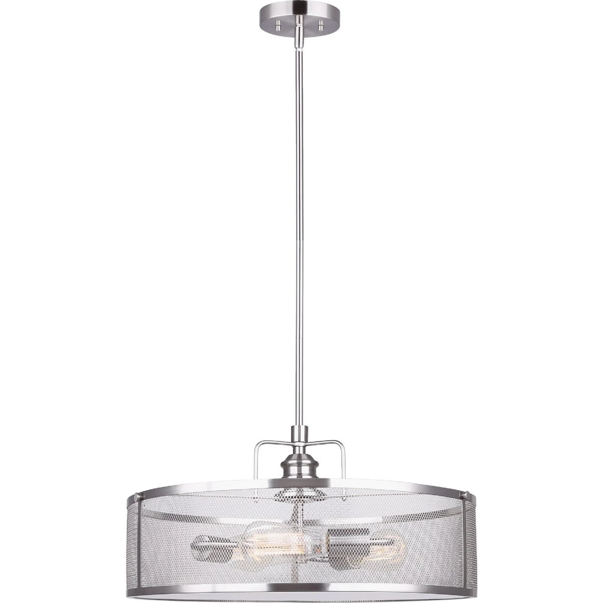 Beckett 3-bulb Brushed Nickel Chandelier With Adjustable Rods