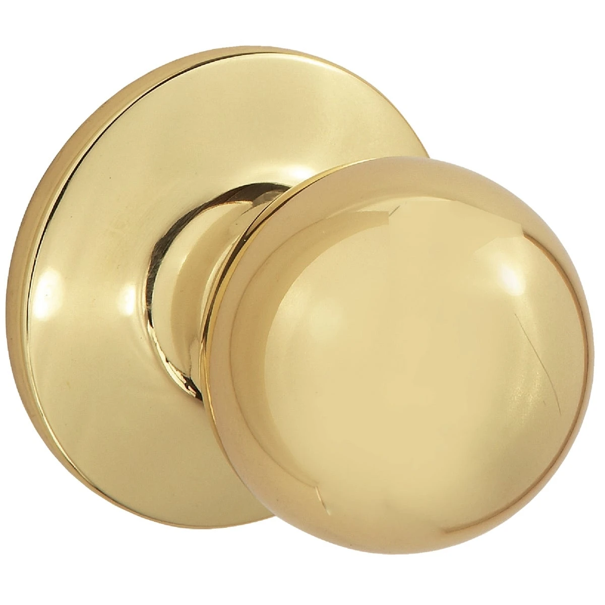 Polished Brass Hall & Closet Door Knob With Adjustable Latch