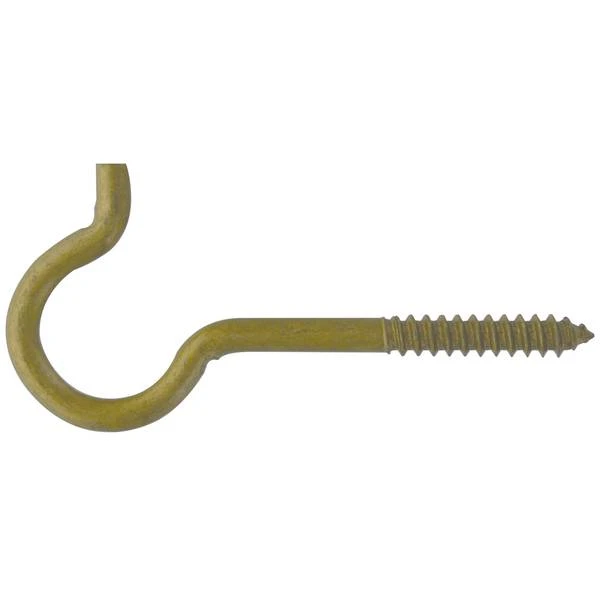 Gold .244" X 4-1/8" Forged Ceiling Hook - Heavy Duty Support